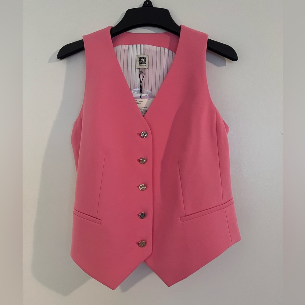 Anne Klein Pink Dahlia Vest